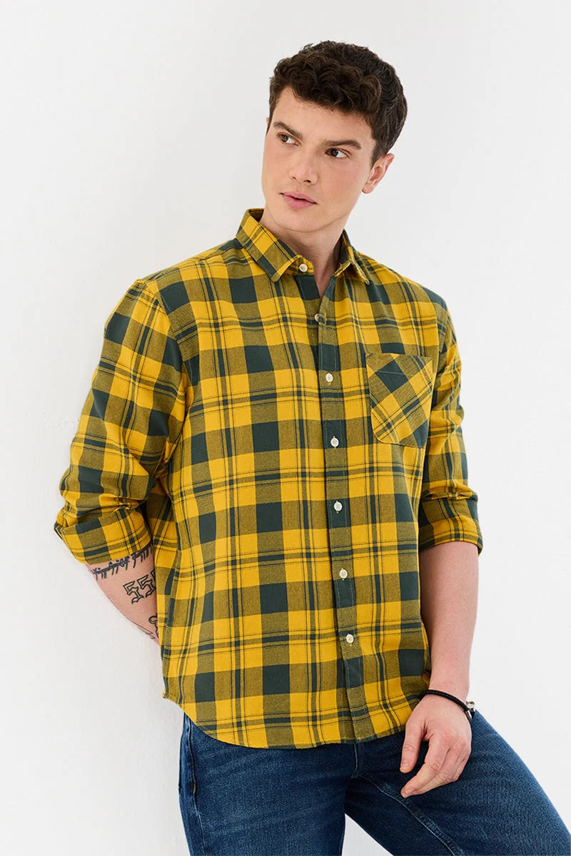 SNITCH Regular Fit 100% Cotton Checks Shirt